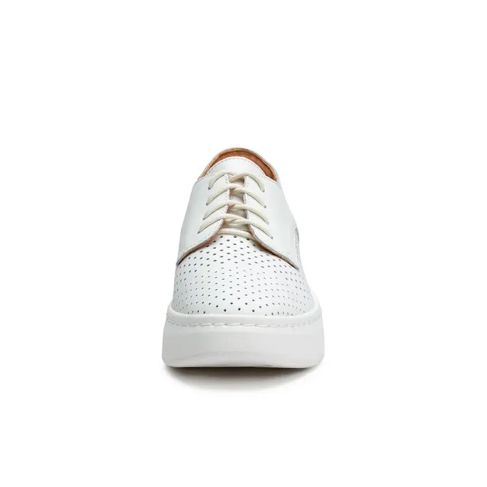 Rollie Womens Derby City Punch White Leather Trainer