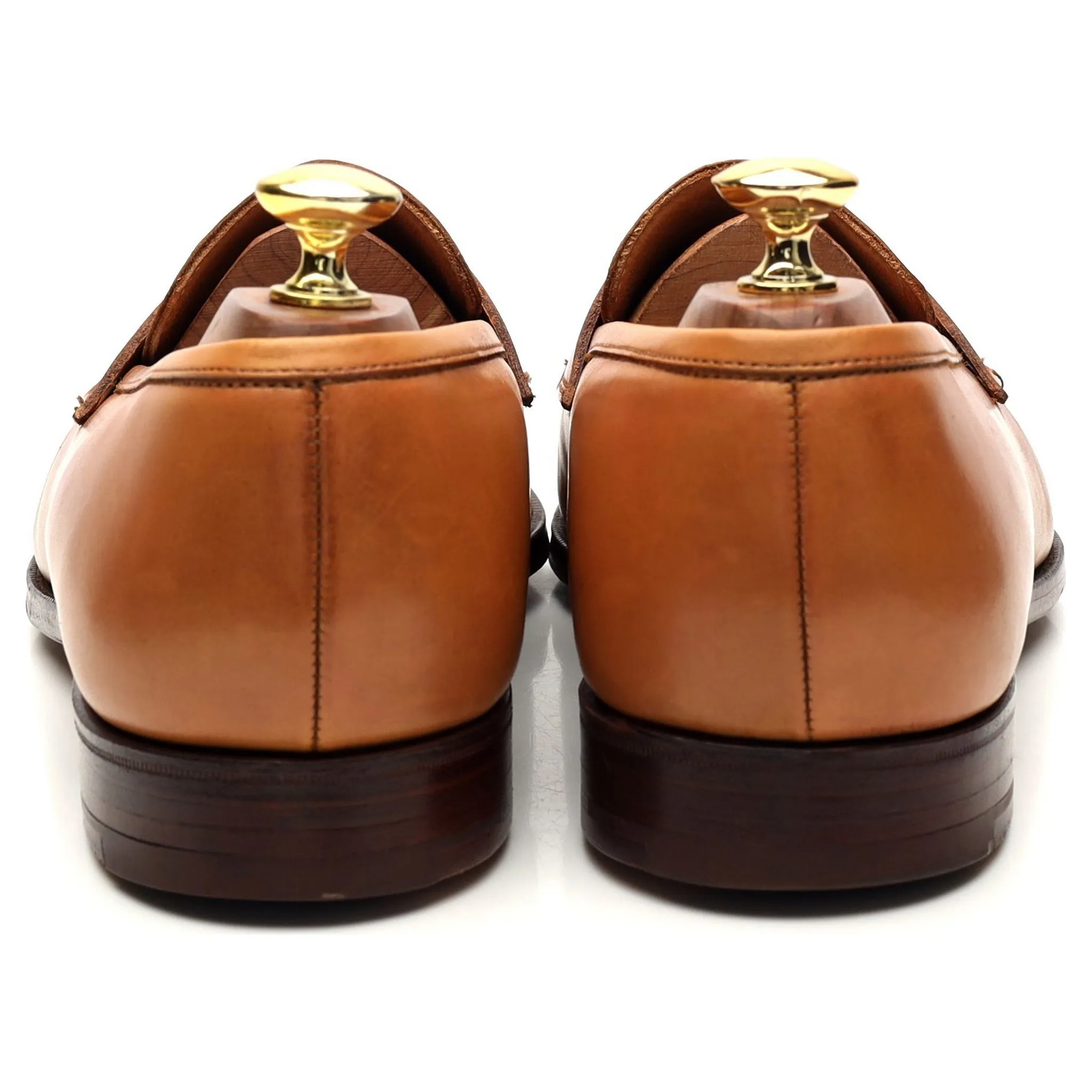 'Rosebery' Light Tan Brown Leather Loafers UK 8.5 E