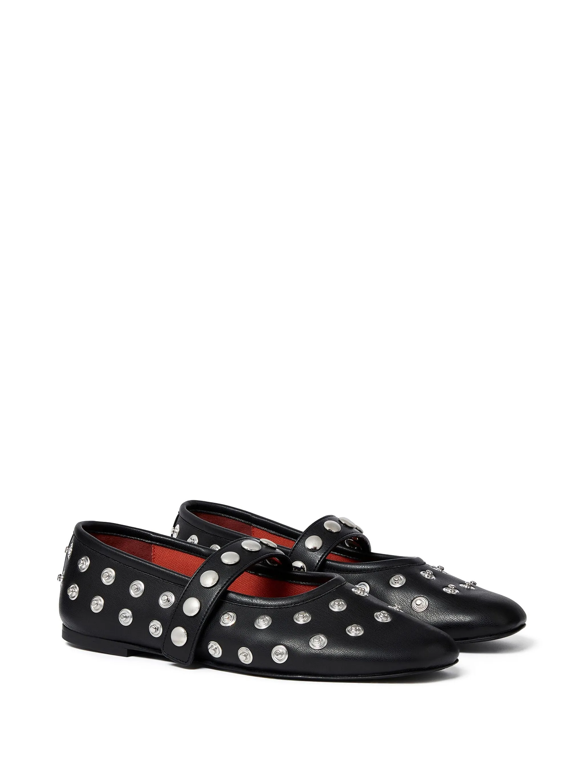 Ryder Popper-Studded Ballet Flats