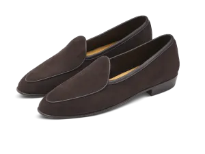 Sagan Classic Loafers in Lusitanias Dark Brown Asteria Suede