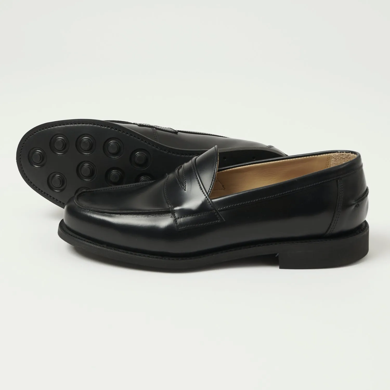 Sanders Butt Seam Loafer Shoe - Black