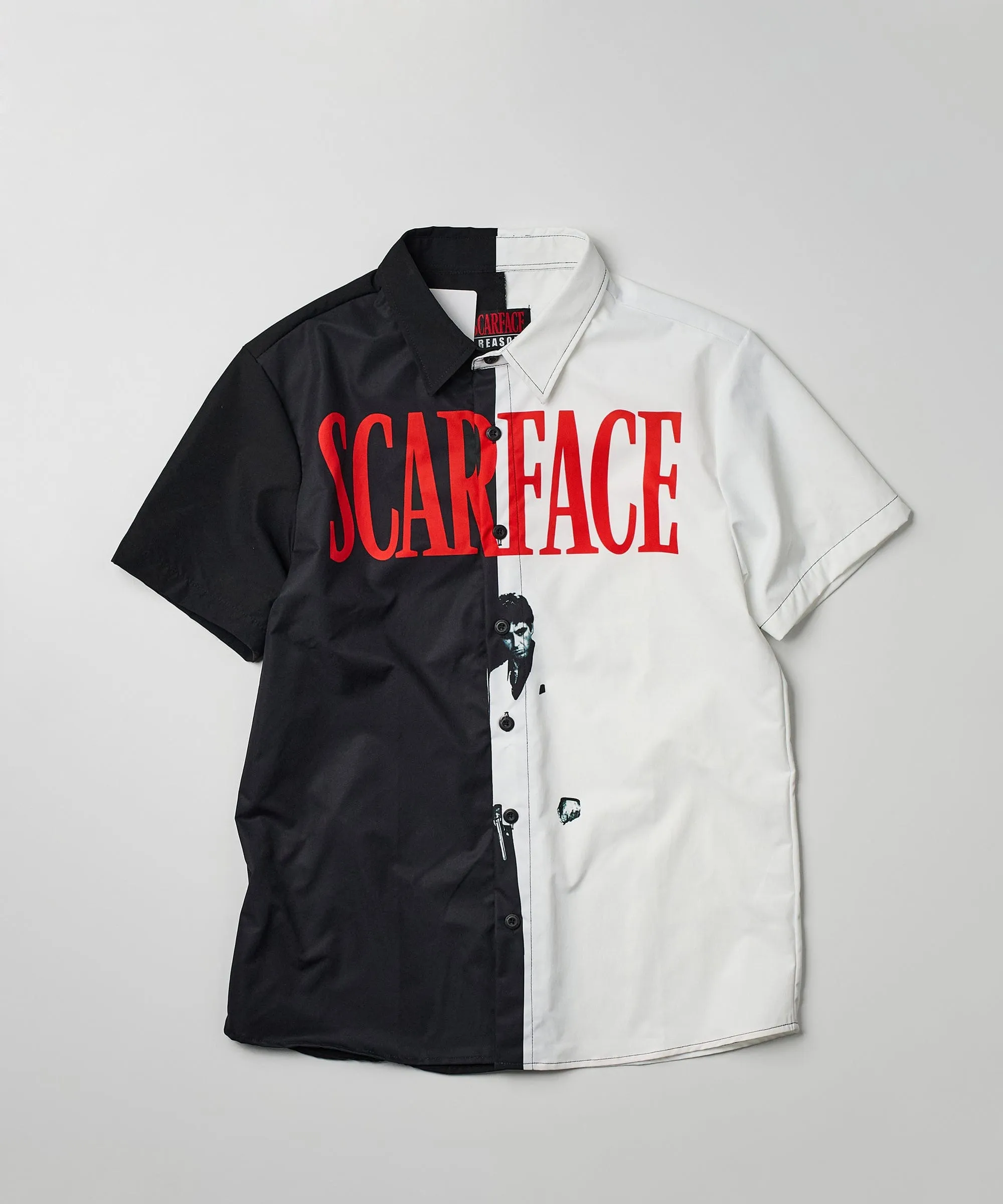 Scarface Split Woven Short Sleeve Shirt