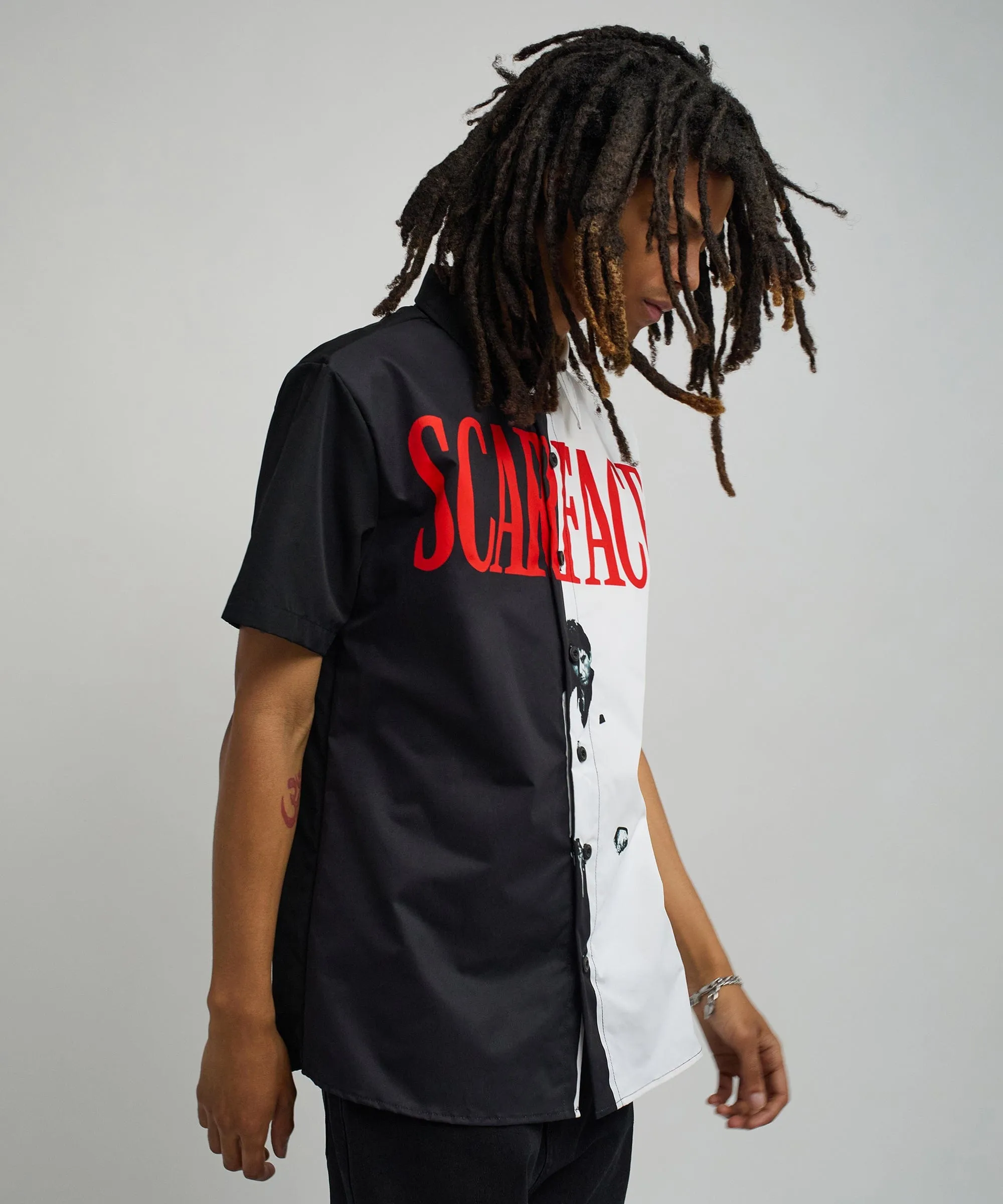 Scarface Split Woven Short Sleeve Shirt