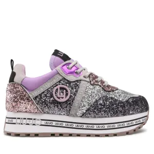 Scarpe Junior LIU JO linea Maxi Wonder 3 Sneakers Platform con Glitter Pewter