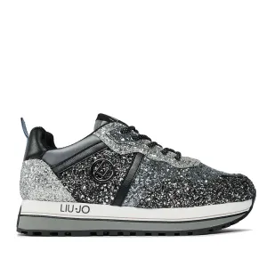 Scarpe LIU JO Maxi Wonder 604 Sneakers Platform con Glitter colore Blu