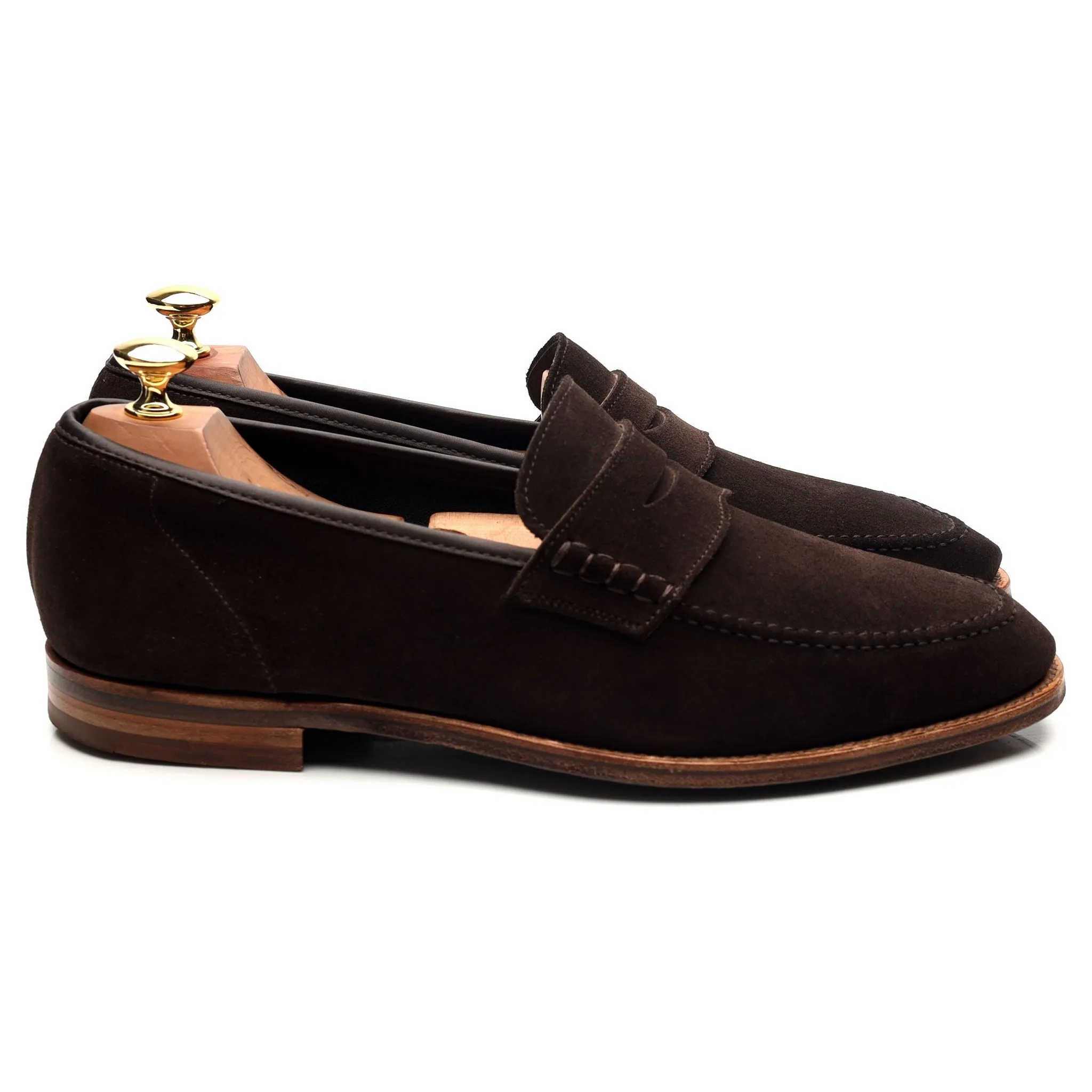 'Seaton' Dark Brown Suede Loafers UK 9 E