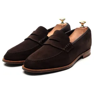 'Seaton' Dark Brown Suede Loafers UK 9 E