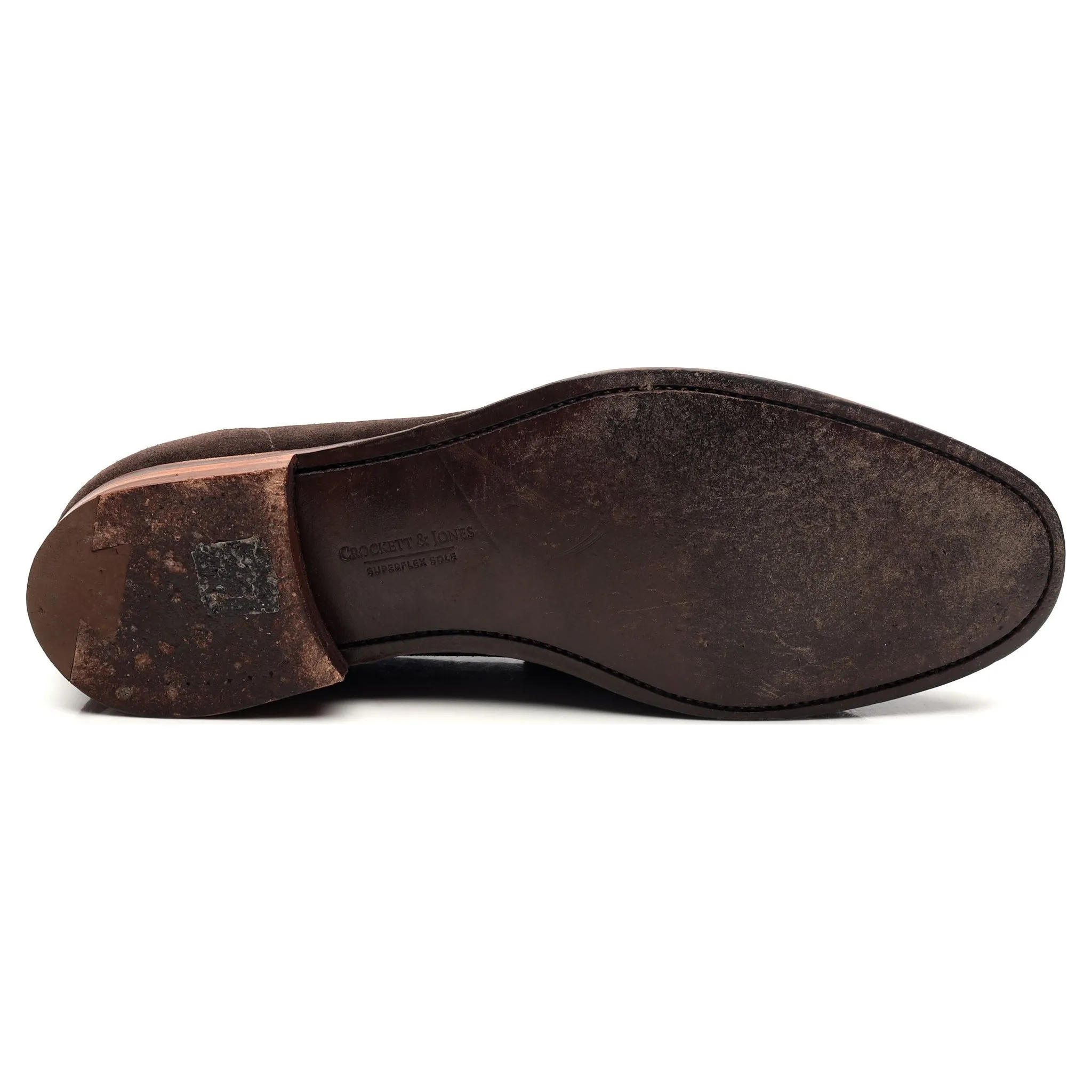 'Seaton' Dark Brown Suede Loafers UK 9 E