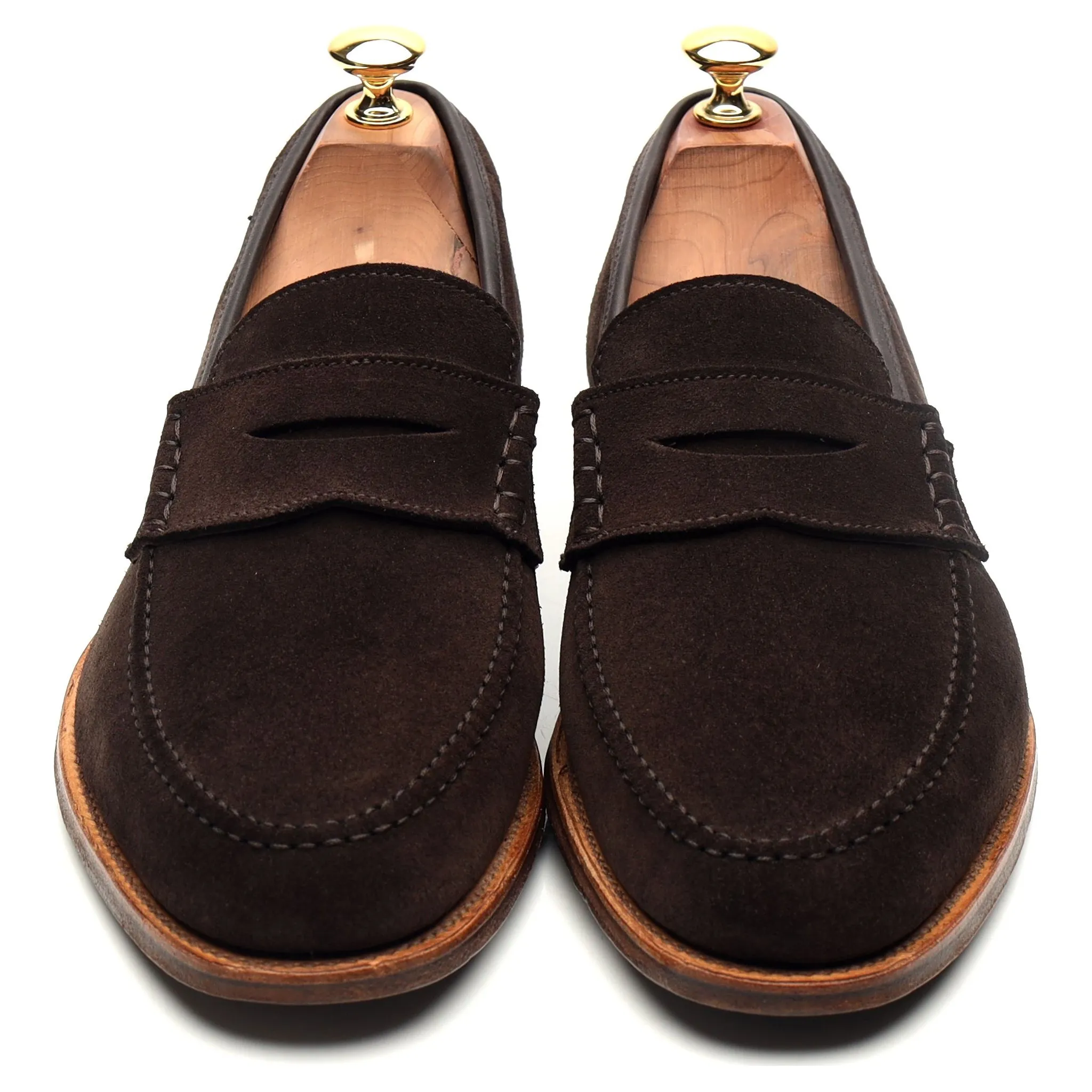 'Seaton' Dark Brown Suede Loafers UK 9 E