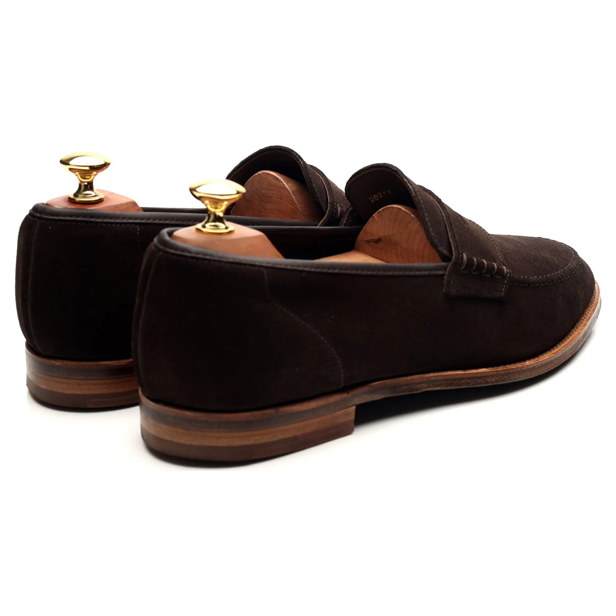 'Seaton' Dark Brown Suede Loafers UK 9 E