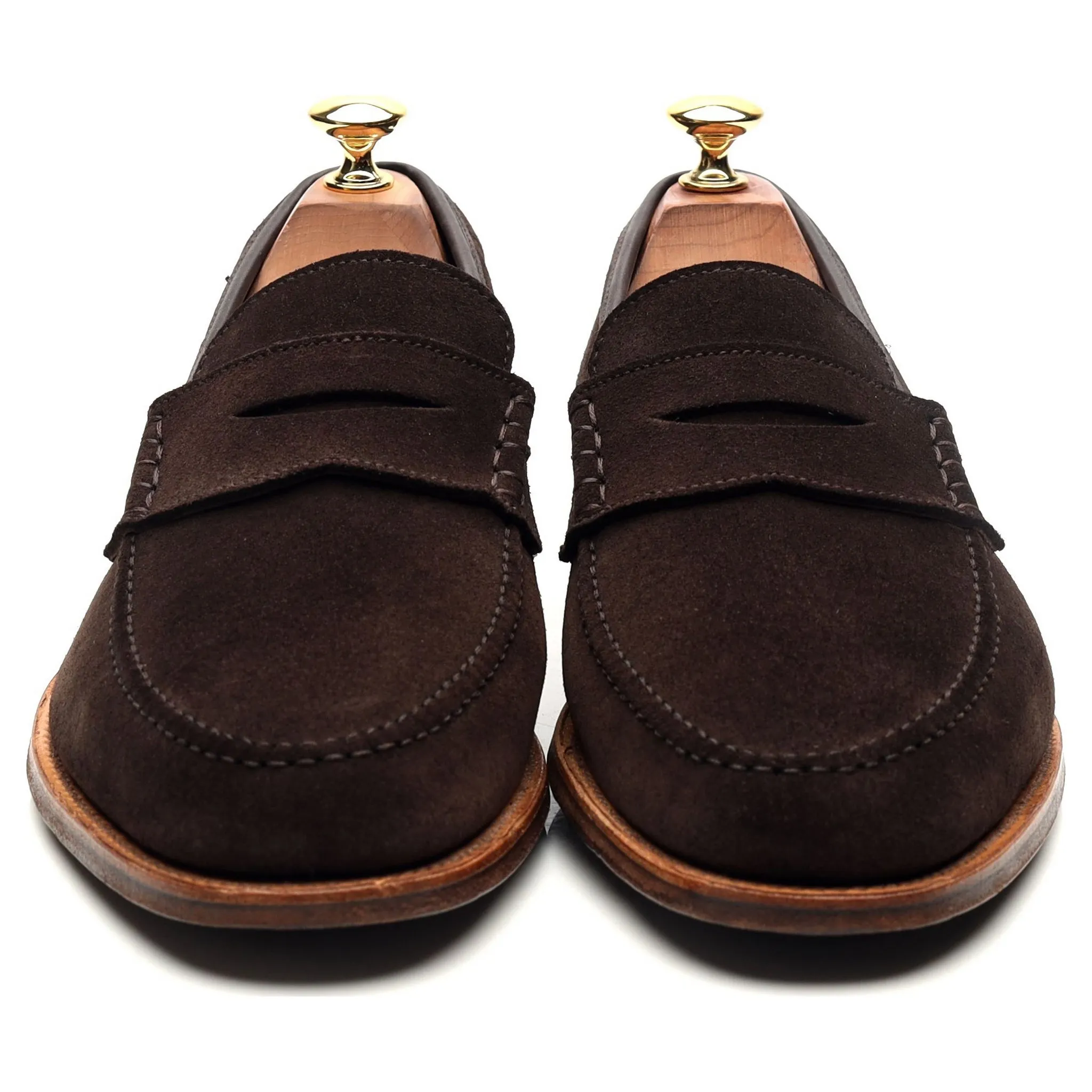 'Seaton' Dark Brown Suede Loafers UK 9 E