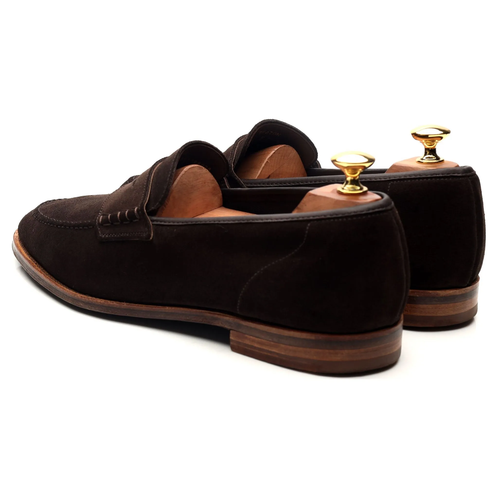 'Seaton' Dark Brown Suede Loafers UK 9 E