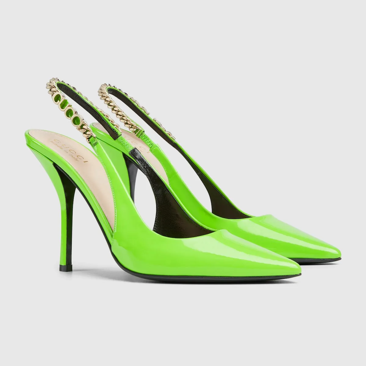 Signoria elastic slingback pump