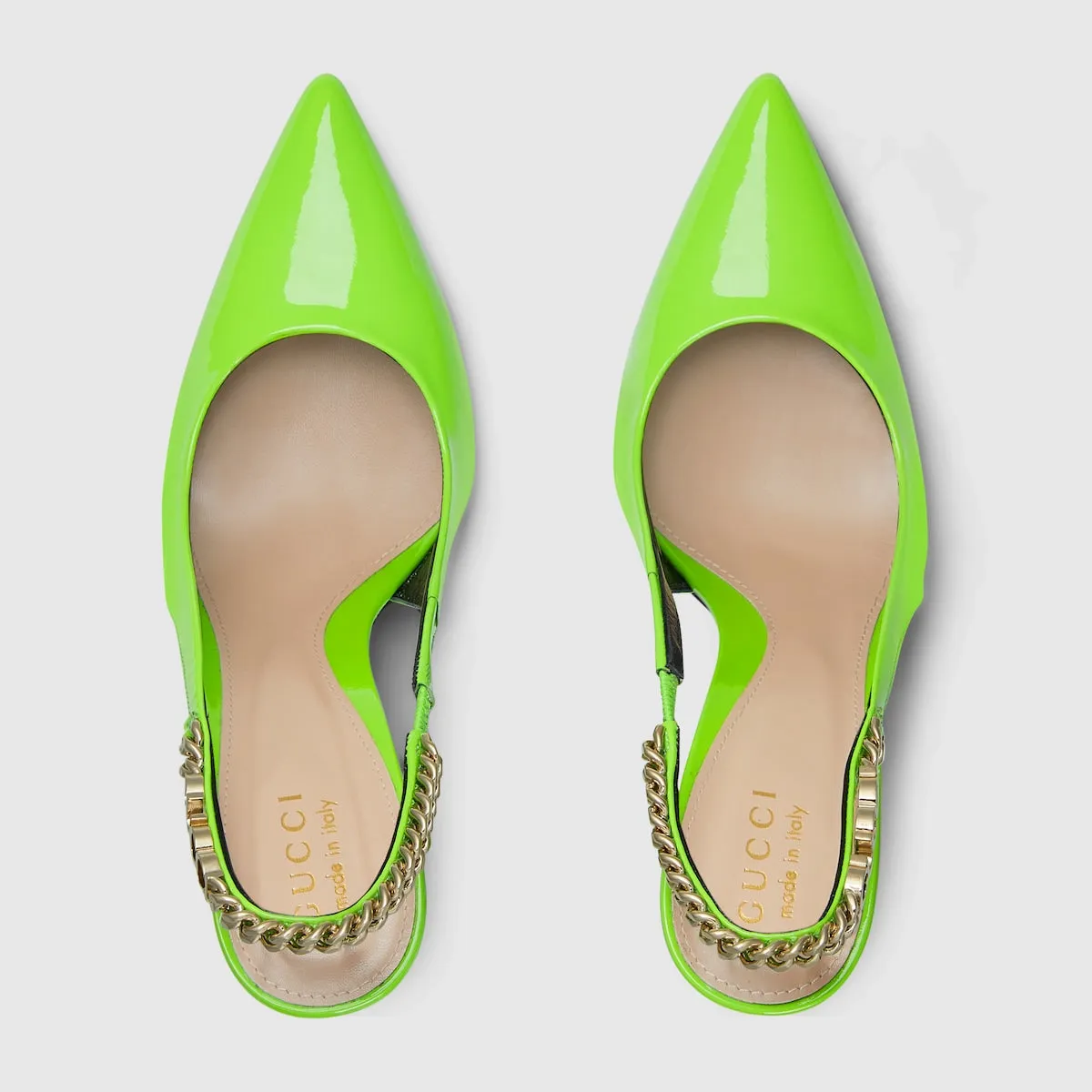 Signoria elastic slingback pump