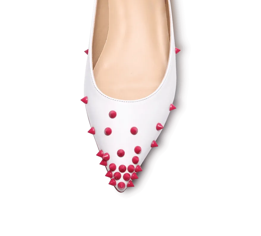 Skittle Studded Leather Flats