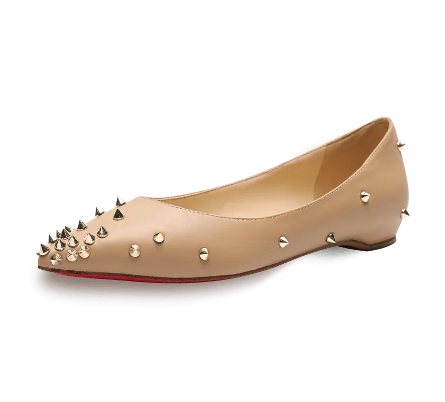 Skittle Studded Leather Flats