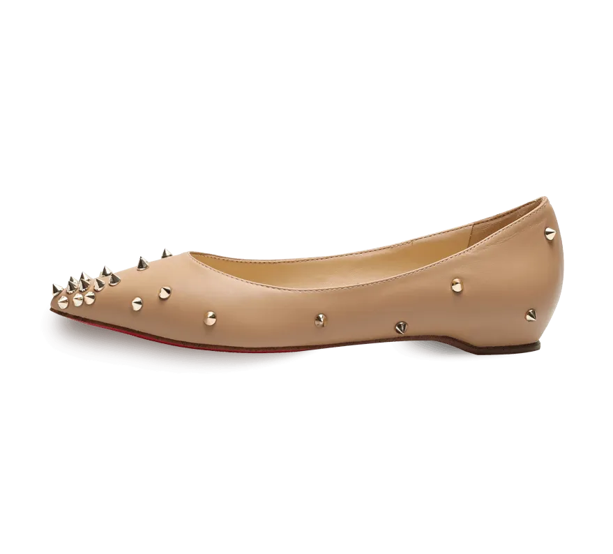 Skittle Studded Leather Flats