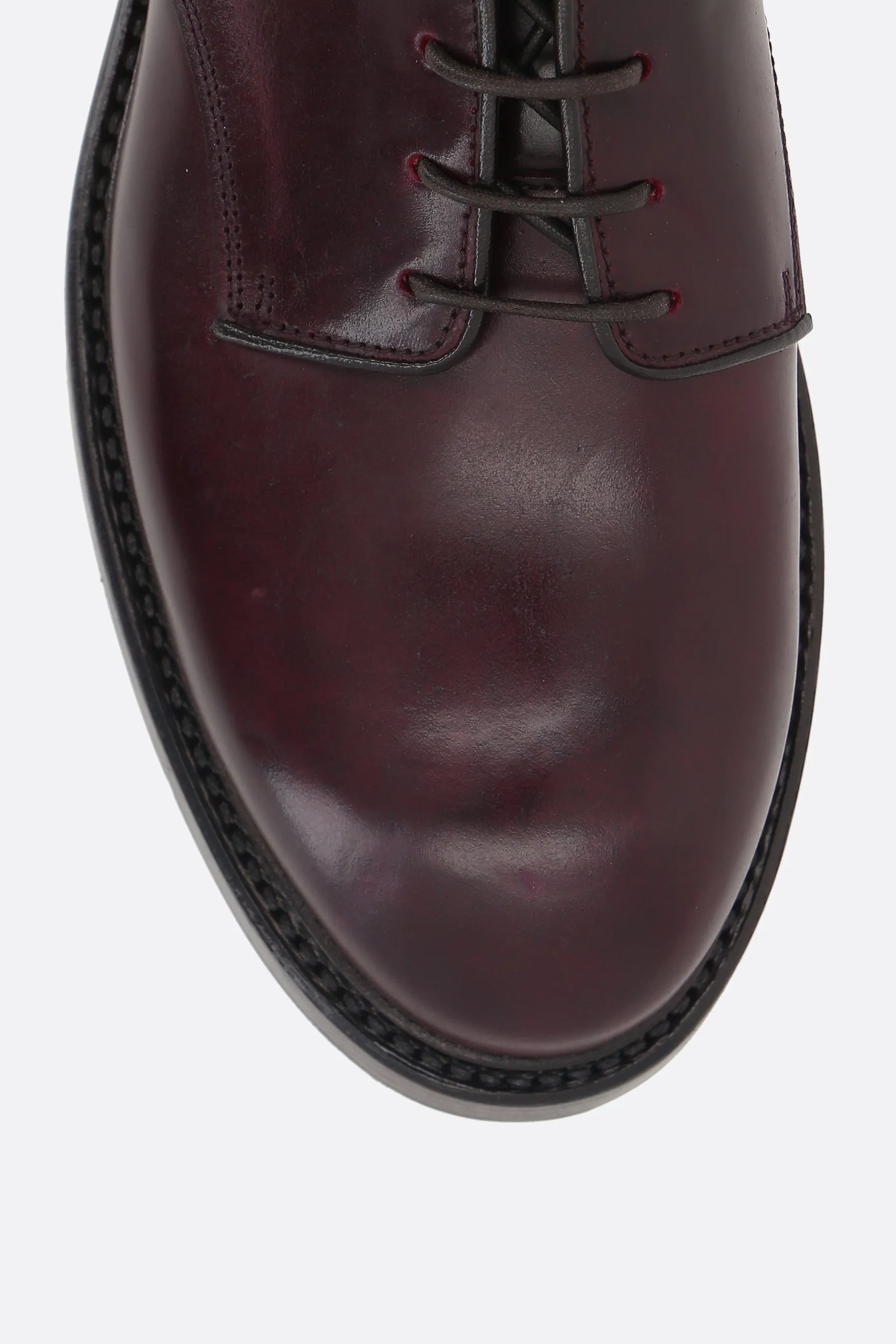 smooth leather derby shoes