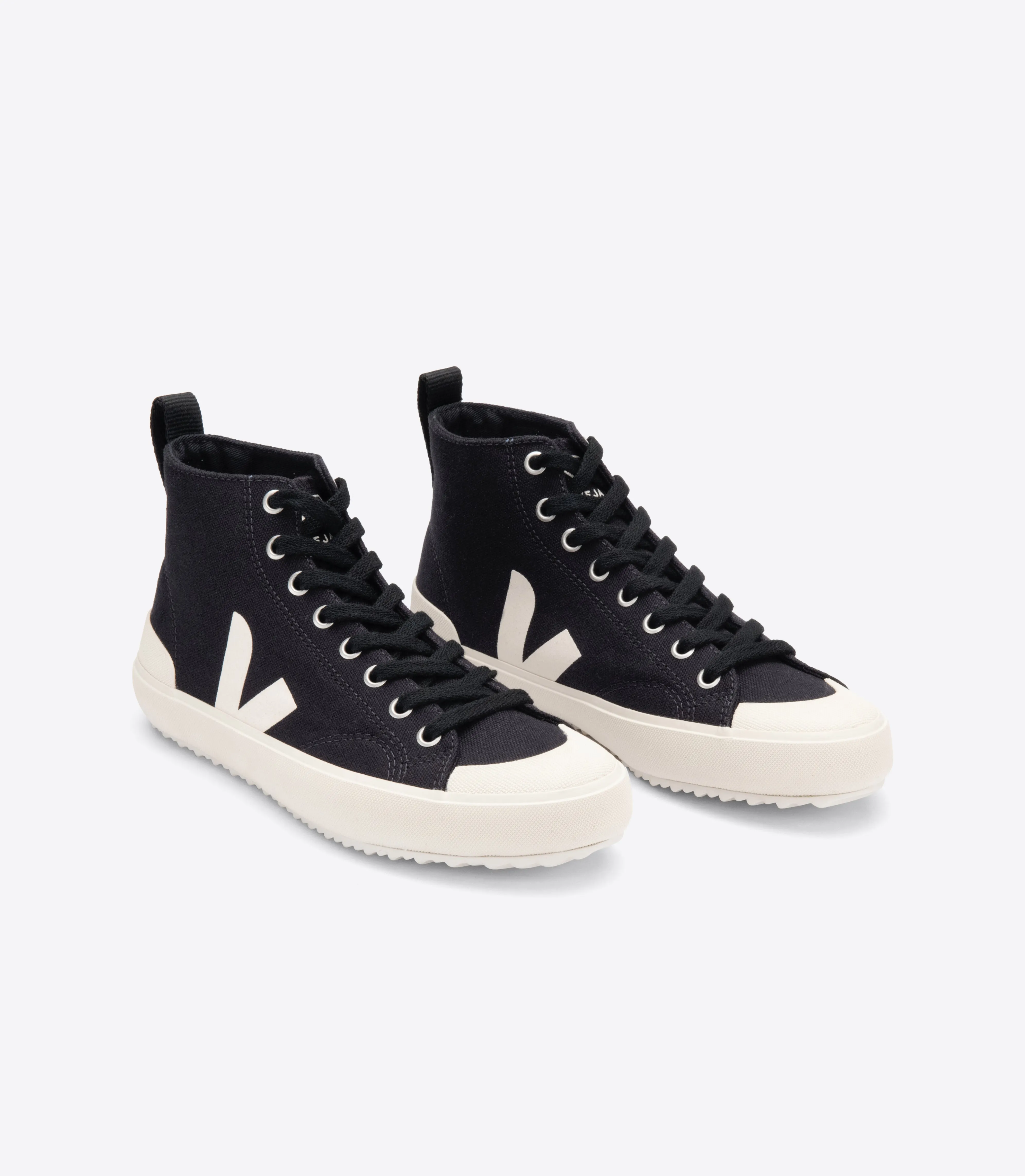 Sneakers Alte in Cotone Organico Black