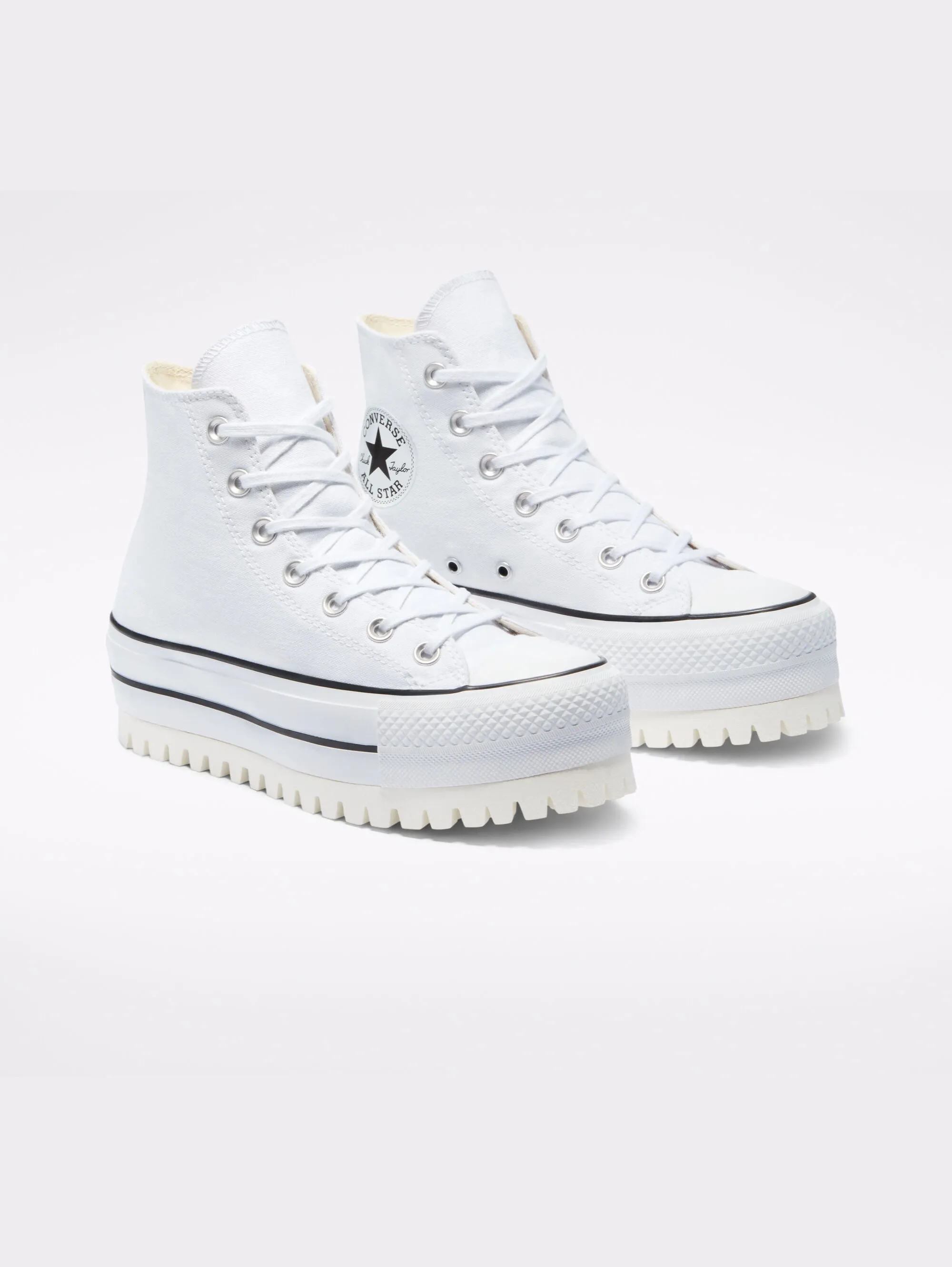 Sneakers con Suola Scanalata Bianco