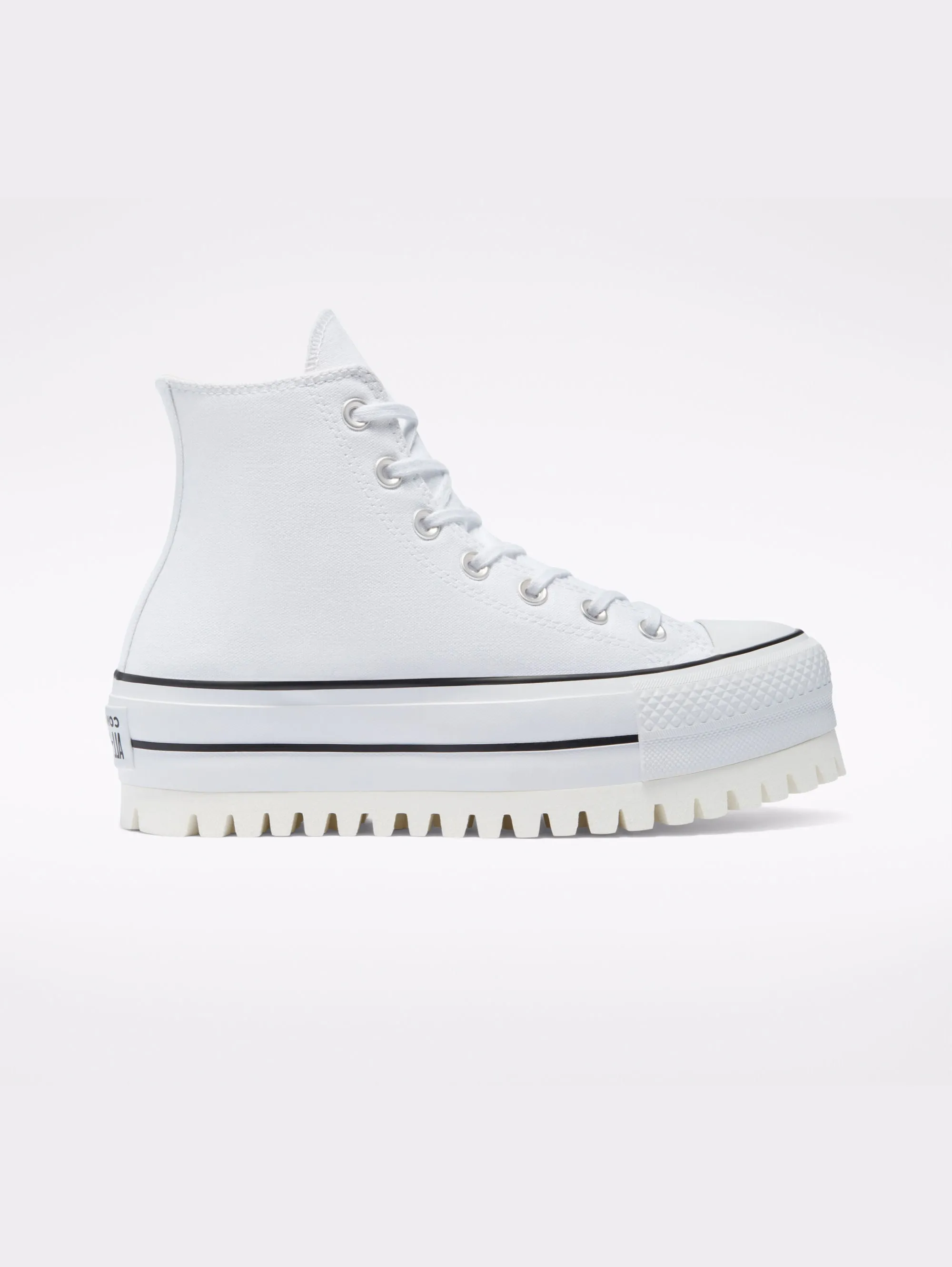 Sneakers con Suola Scanalata Bianco