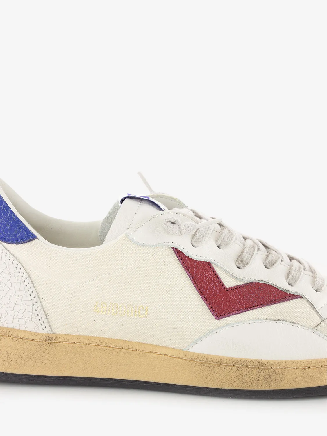 Sneakers Play New canvas bianco / bluette / rosso