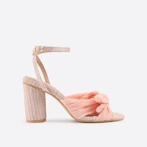 Sohiwoo Women Women Bow Decor Heeled Sandals