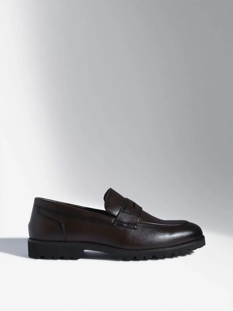 SOLEPLAY Dark Tan Penny Loafers