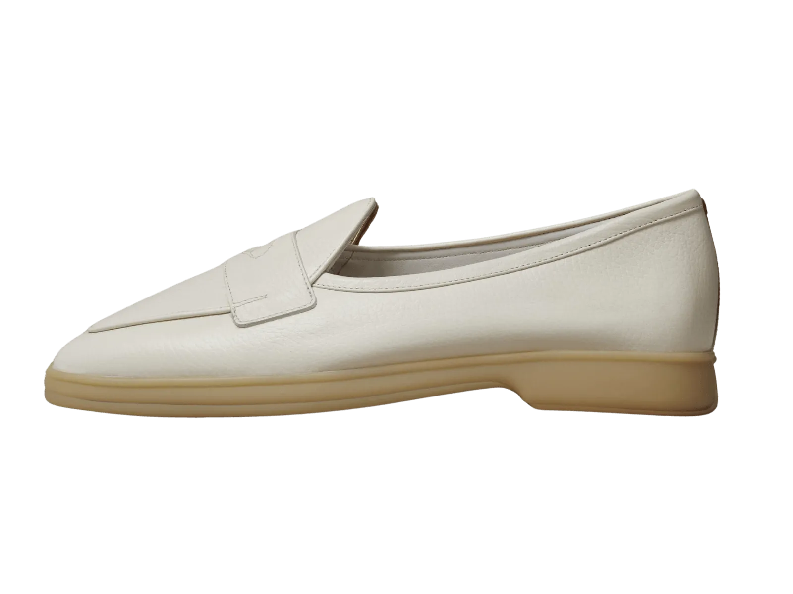 Stride Penny Loafers in Blanc Casse Moorland Calf