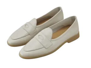 Stride Penny Loafers in Blanc Casse Moorland Calf