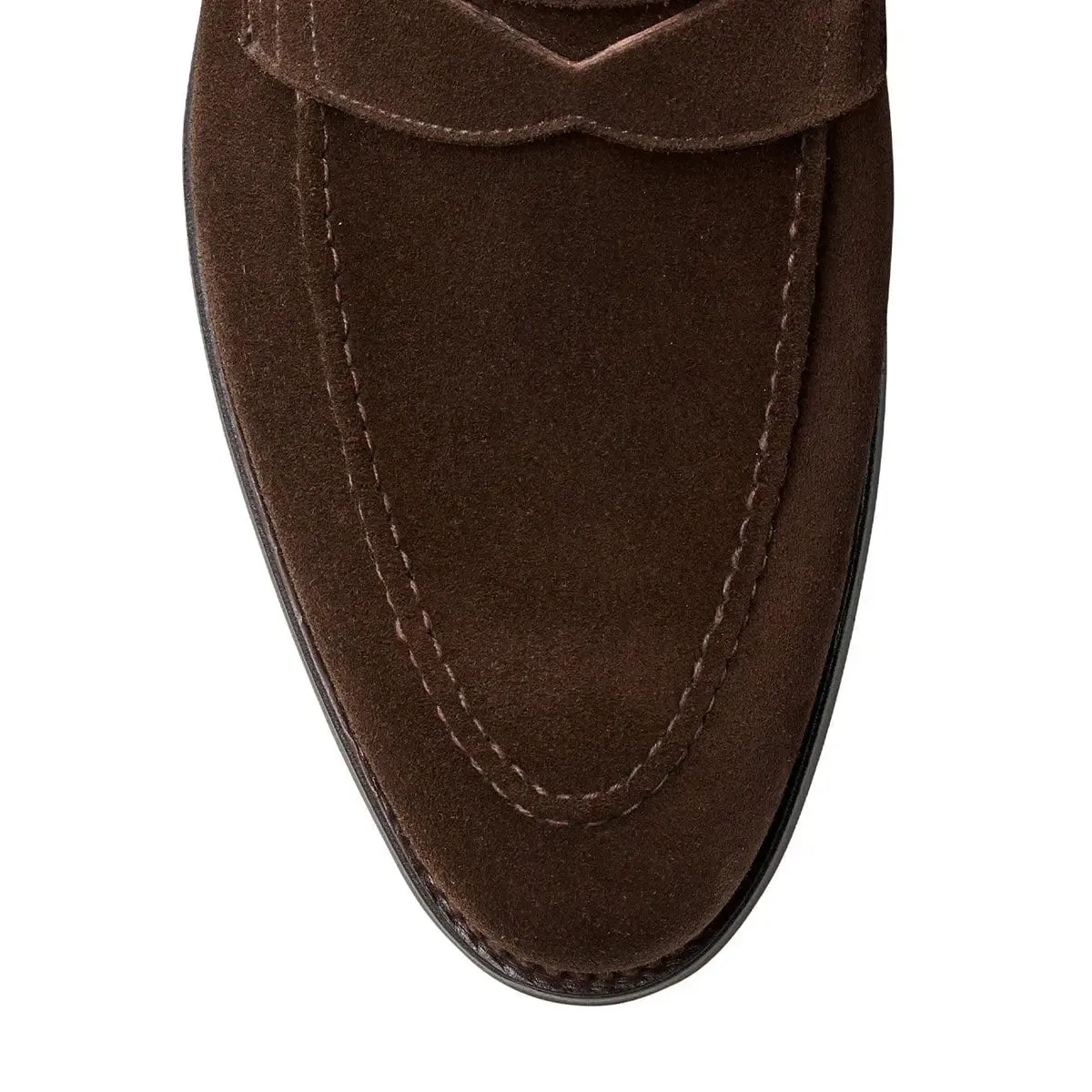 Sydney Dark Brown Suede Loafers - City Rubber Sole