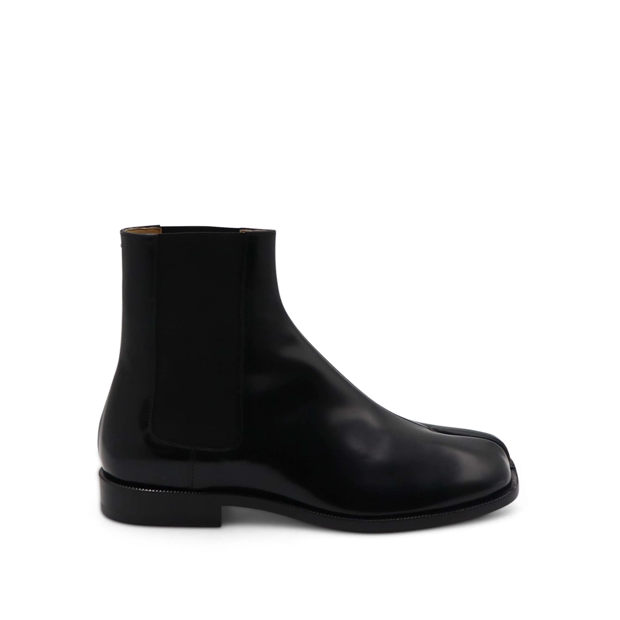 Tabi Toe Ankle Boots in Black