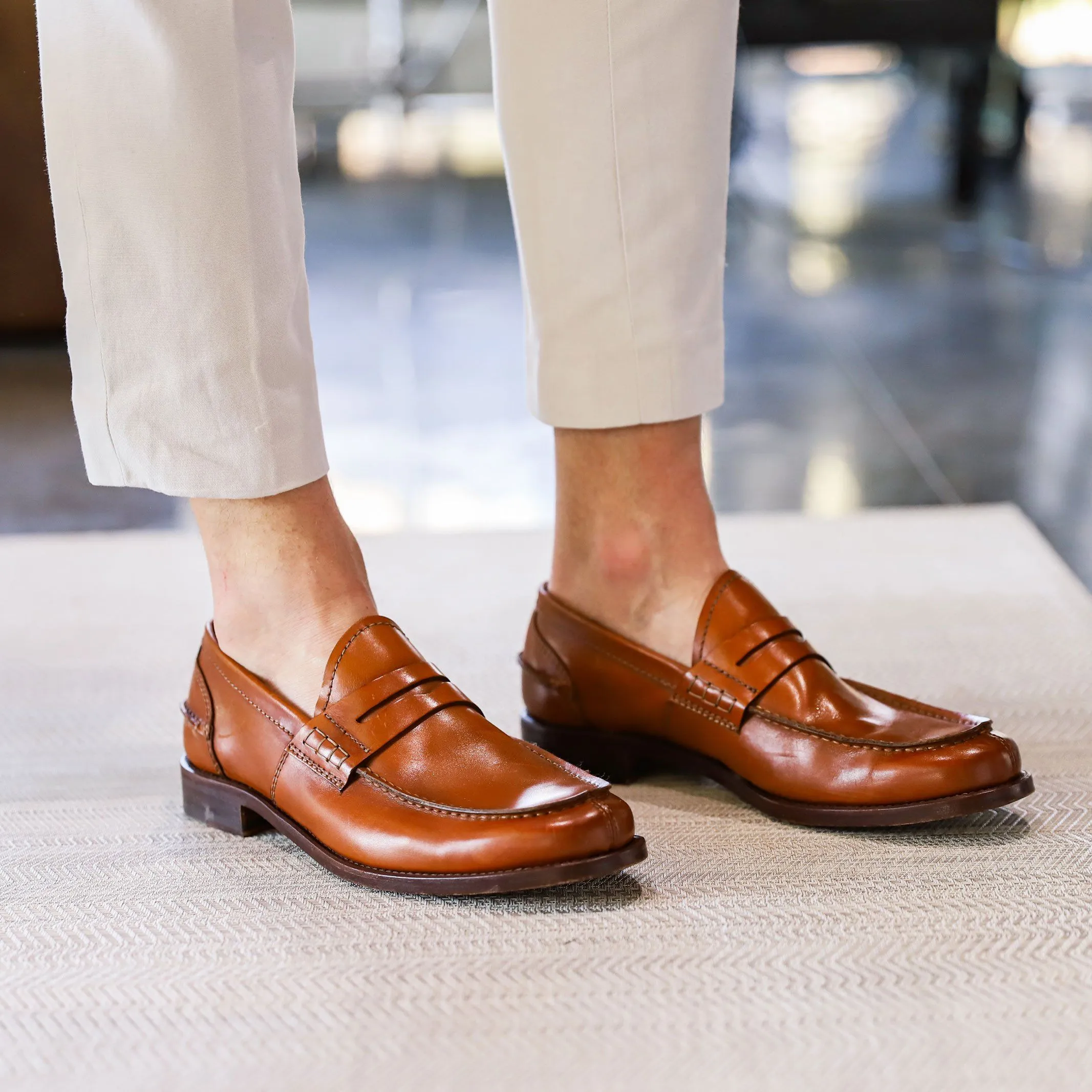 Tangier Dark Cognac Beckett Leather Loafer