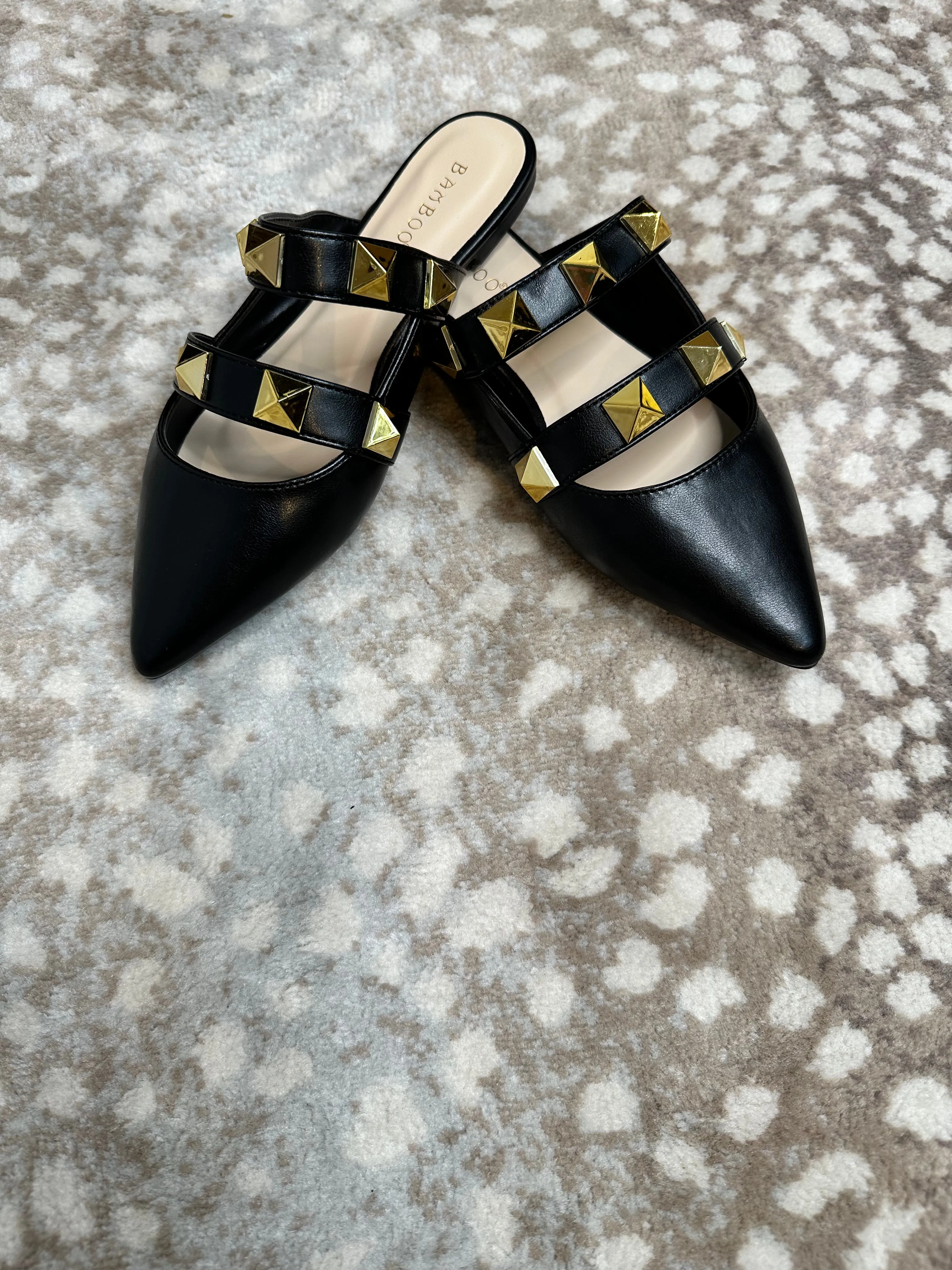 Tell Me About It Stud- Studded Mules