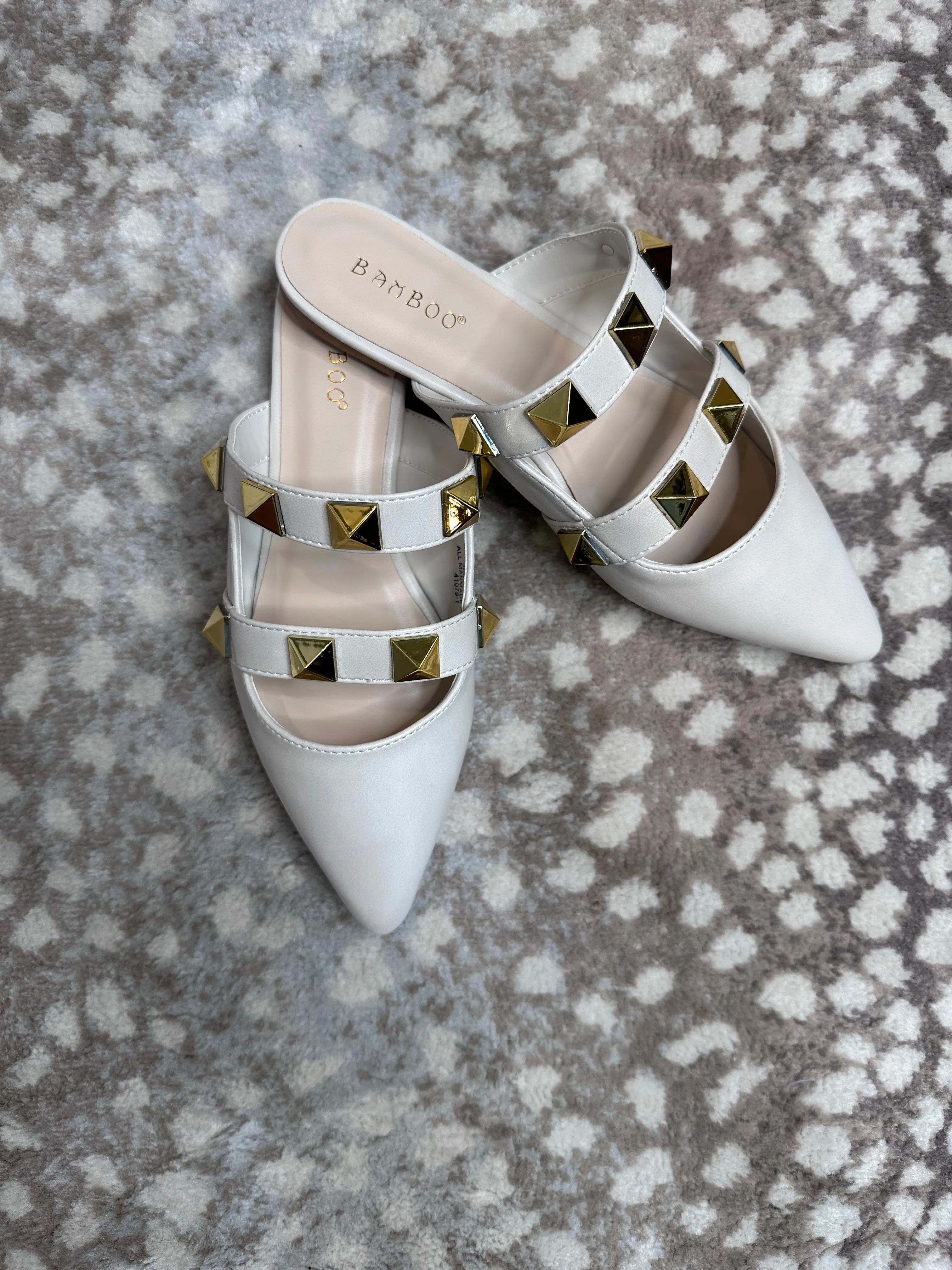 Tell Me About It Stud- Studded Mules