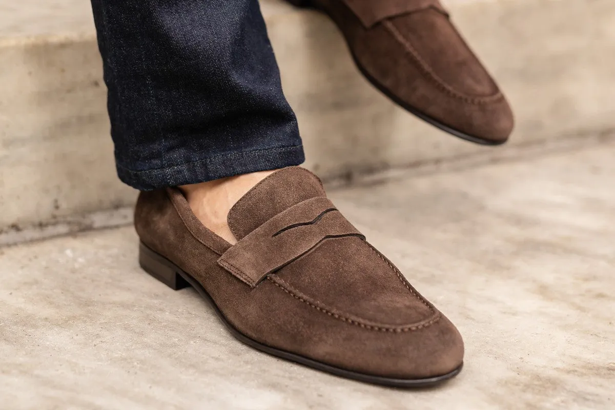 The Edward Penny Loafer - Dark Brown Suede