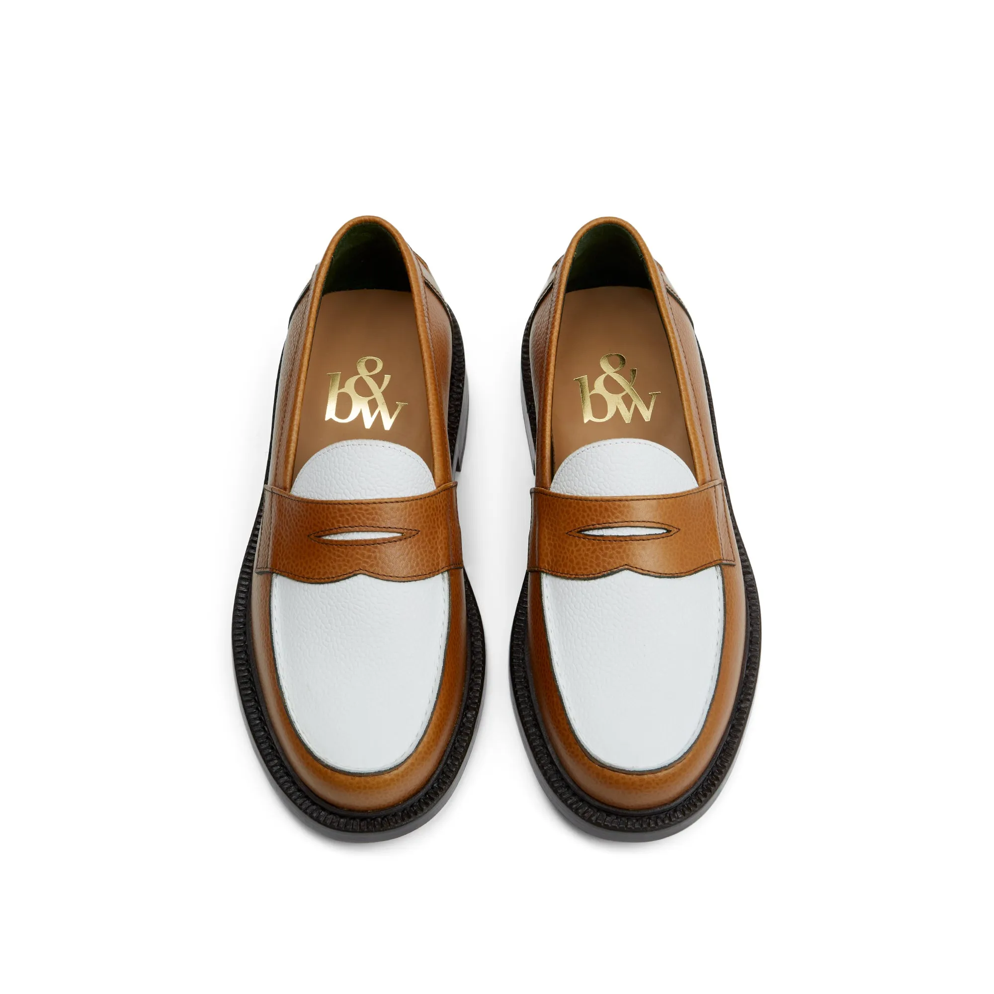 The Ellis Penny Loafer, Acorn/White