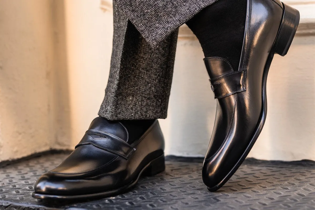 The Stewart Penny Loafer - Nero