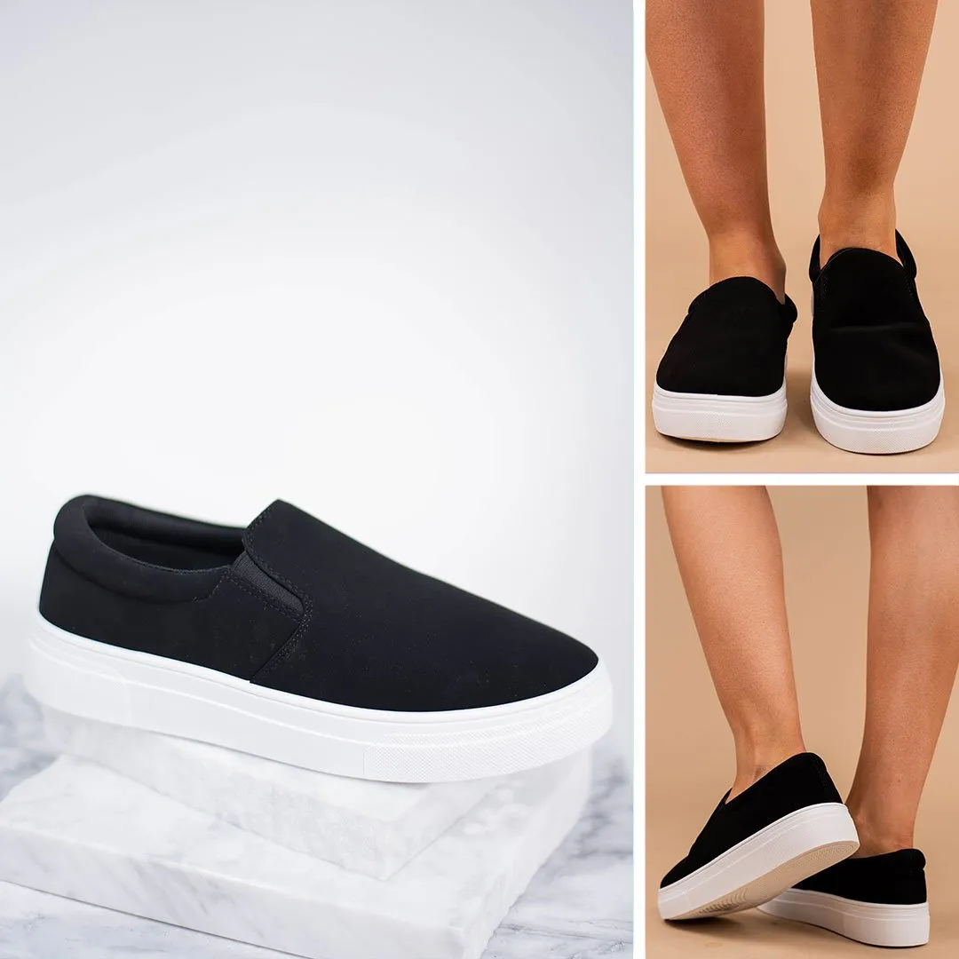 This Is It Black Platform Sneakers