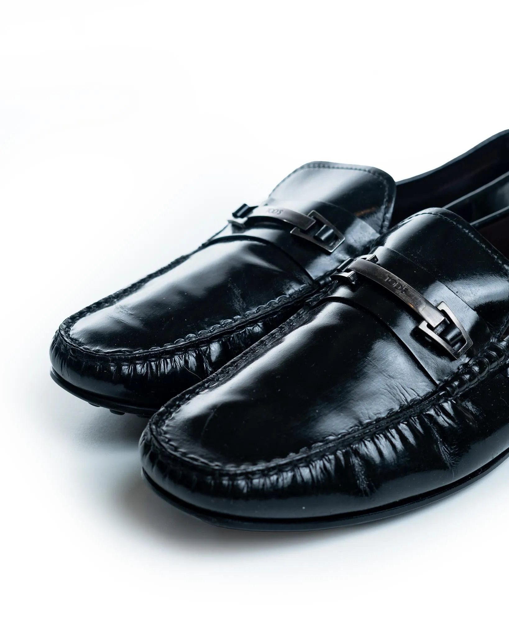 Tod's Leather Loafers Black