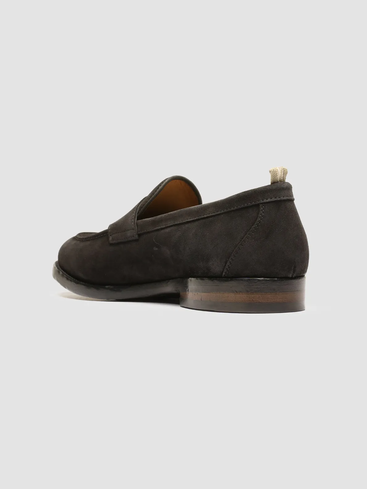 TULANE 002 - Black Suede Penny Loafers