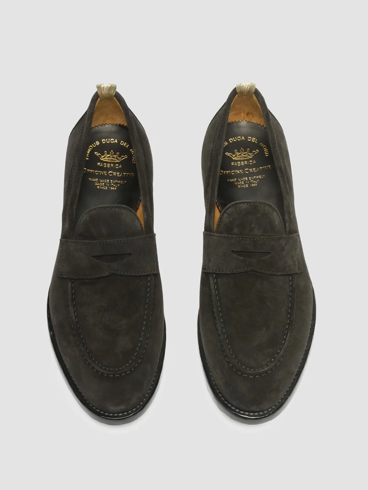 TULANE 002 - Black Suede Penny Loafers