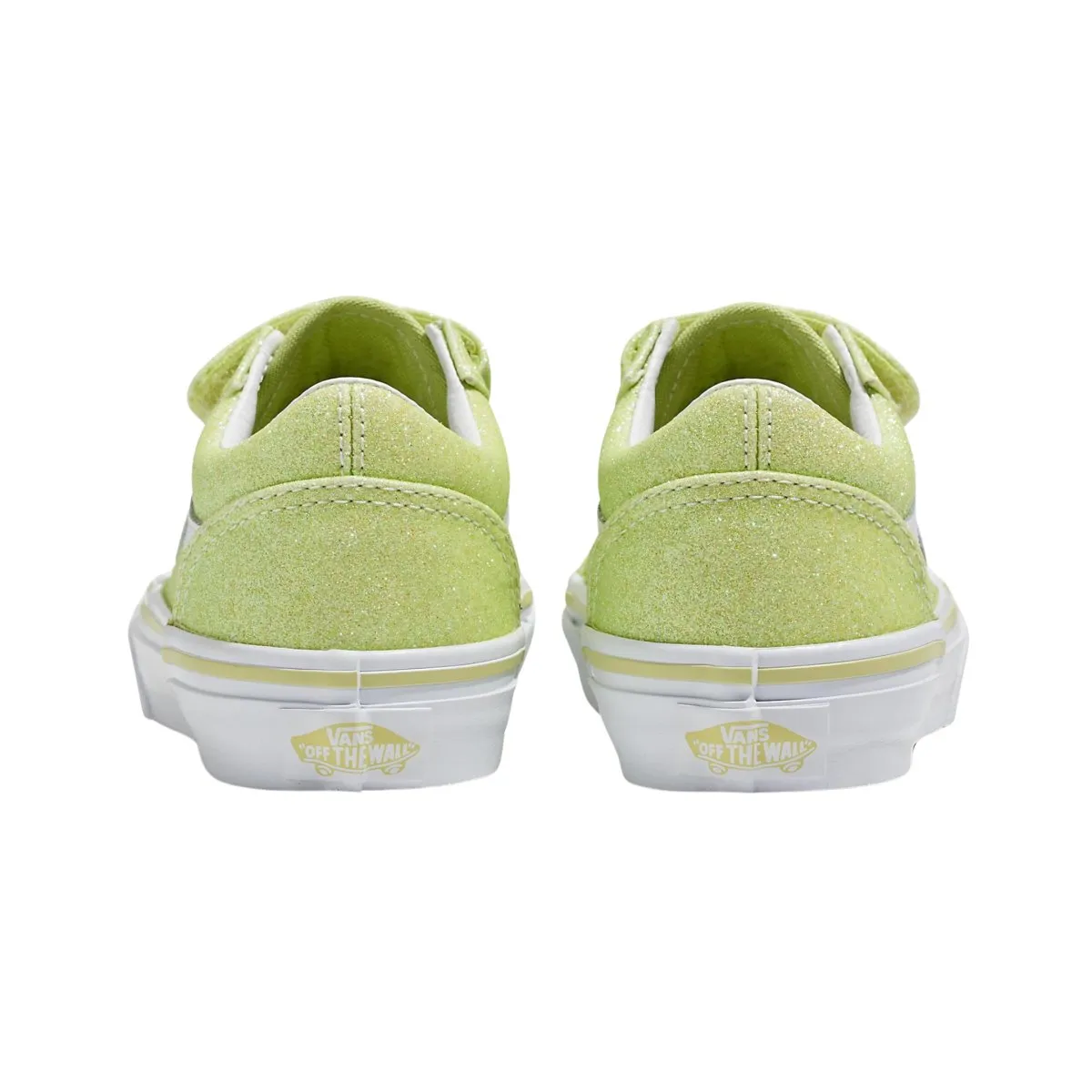 Vans Girl's (Preschool) Old Skool V Glitter Lime Sherbert