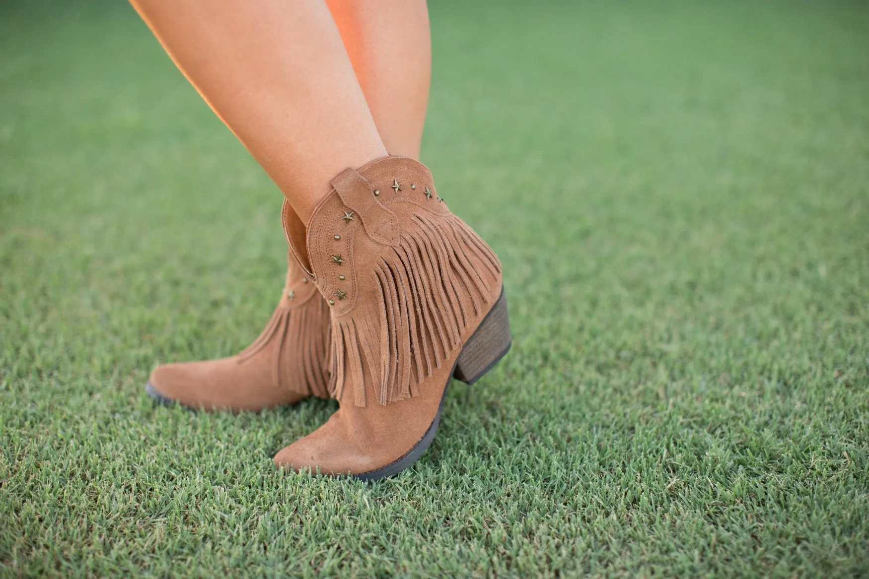 VOLATILE Underneath The Amarillo Sky Booties - Tan