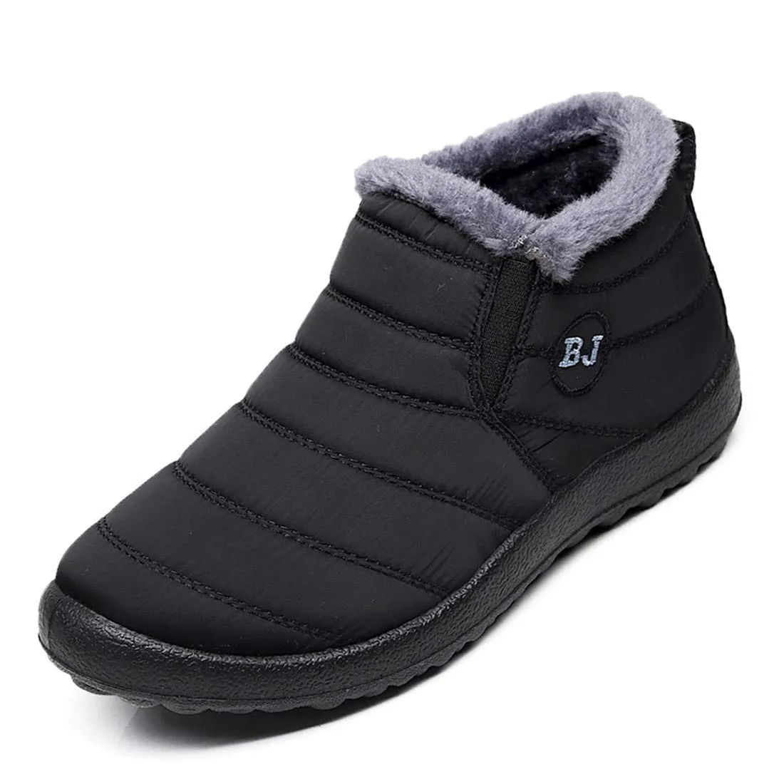 Warme Schneeschuhe für Herren Outdoor Pelzfutter Winterschuhe Anti-Slip Lightweight Ankle Bootie