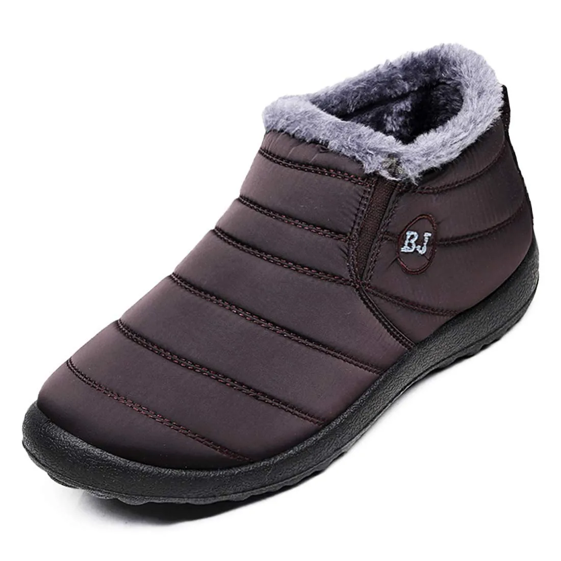 Warme Schneeschuhe für Herren Outdoor Pelzfutter Winterschuhe Anti-Slip Lightweight Ankle Bootie