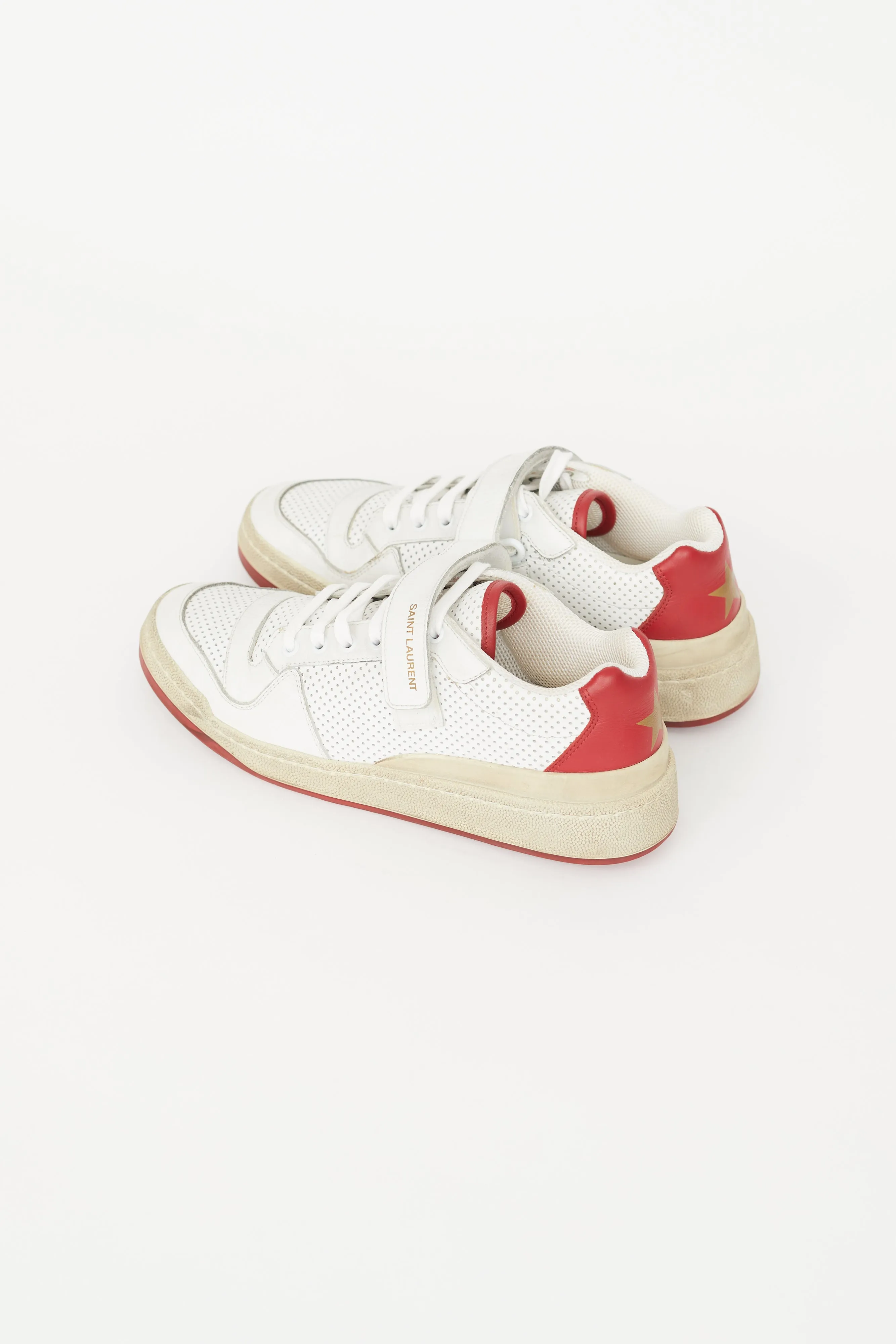 White & Red SL24 Low Sneaker