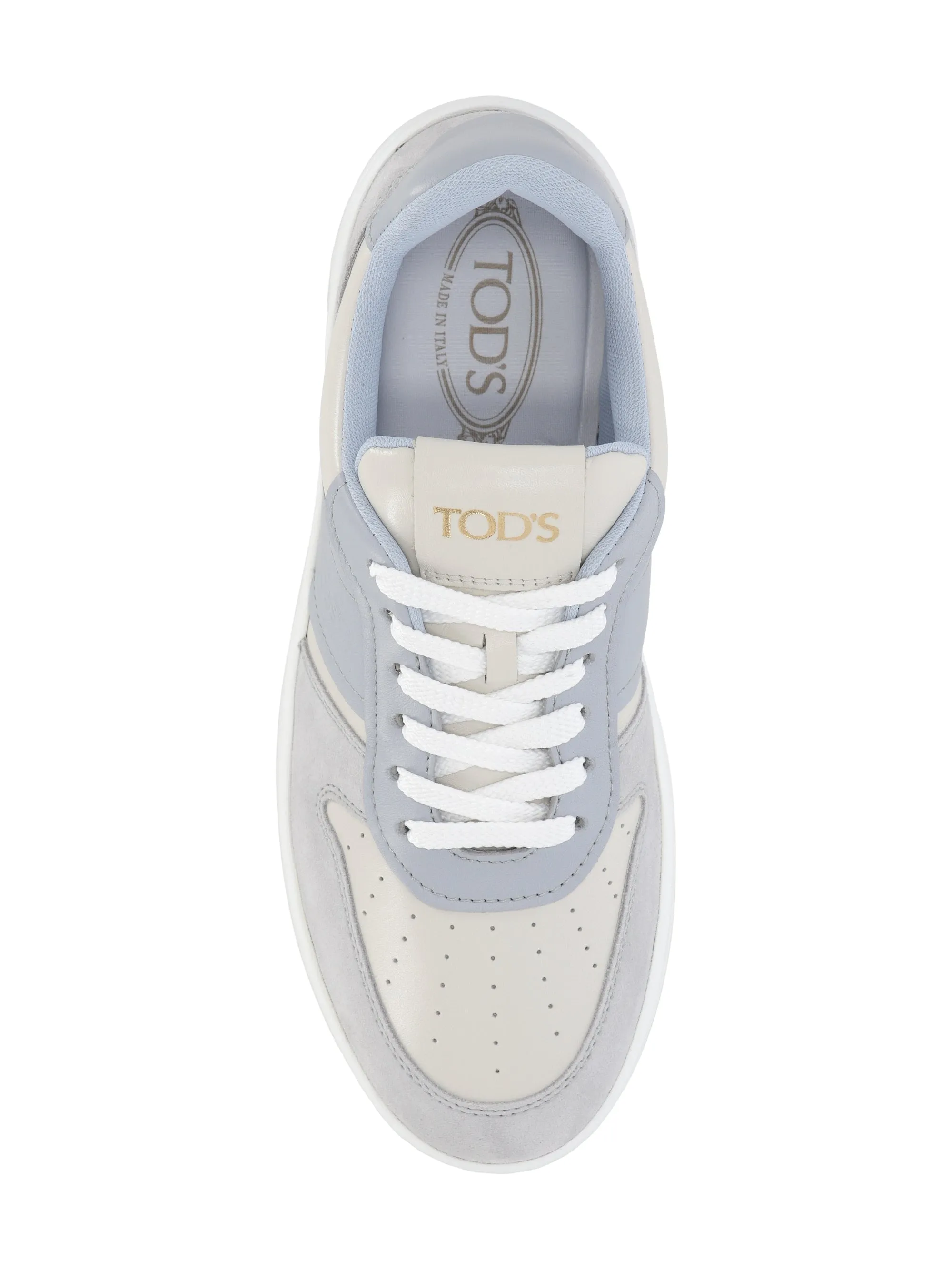 White Calf Leather Platform Sneakers