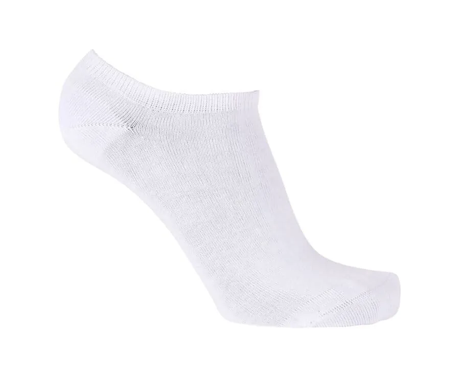 White Cotton Low Cut Socks for Men