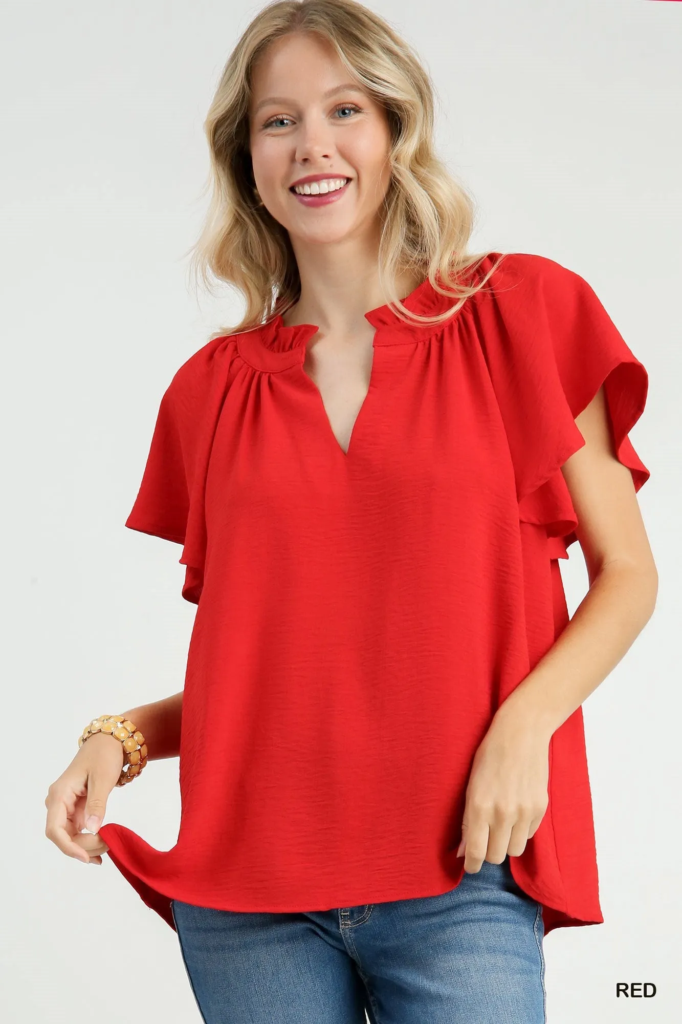 'With Ease' Top - Red